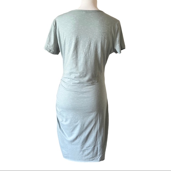 Walant Women Casual Crew Neck Ruched Stretchy Bodycon T Shirt Short Mini Dress M - Picture 5 of 8